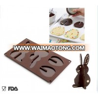 Eu-food certificated factory direct price hot selling silicone 3d rabbit chocolate mold custom Easter chocolate mold