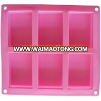 Top selling 6 cavity silicone soap mold