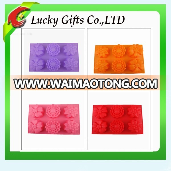 High Standard Food Grade 3 Flower Shaped Soap Mold Silicone